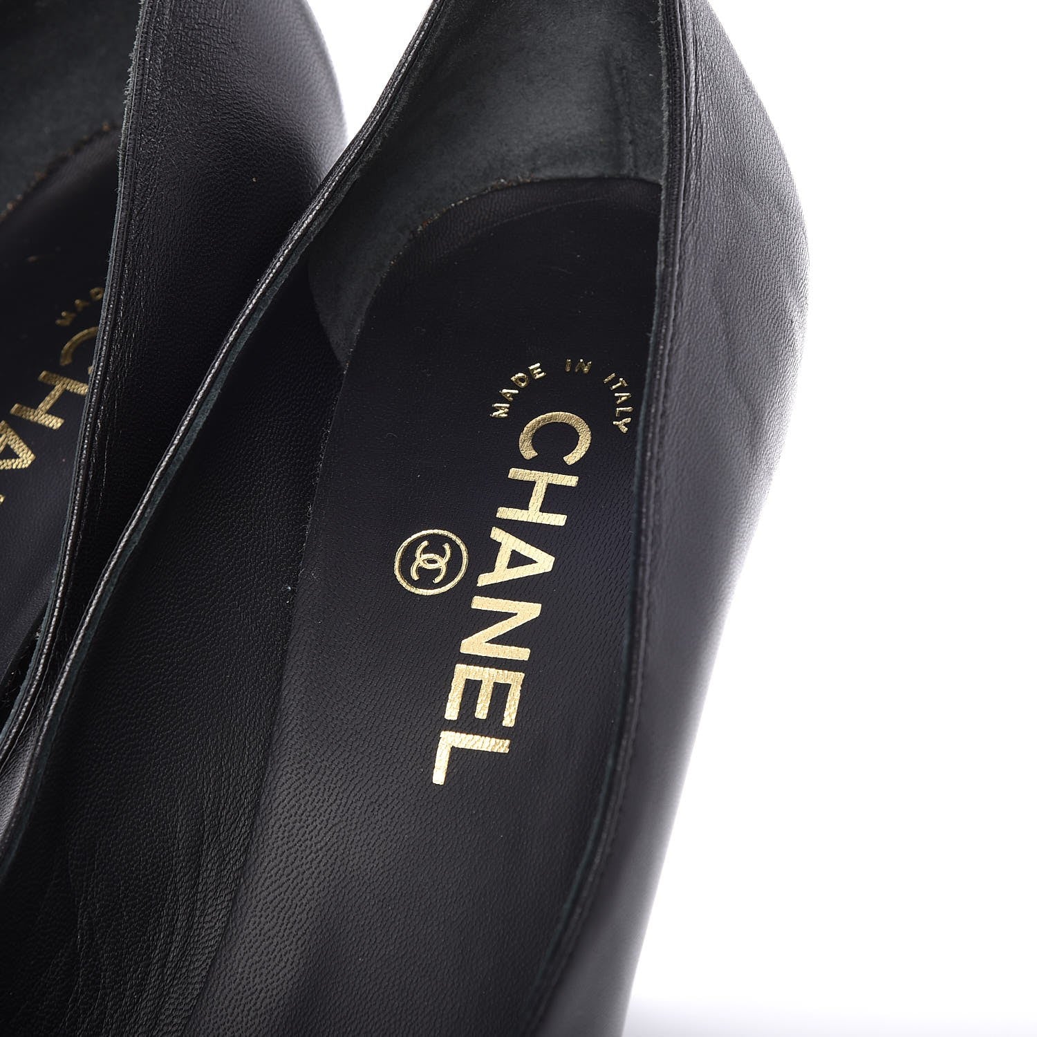 Chanel Lambskin Cap Toe CC Pumps 41 Black Beige 9 of 9