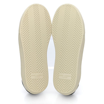 Saint Laurent Calfskin Embroidered Mens Court Classic Sneakers 39 White Black 6 of 10