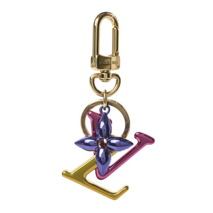 Louis Vuitton New Wave Bag Charm Key Holder Fuchsia Pink Yellow Purple 1 of 3