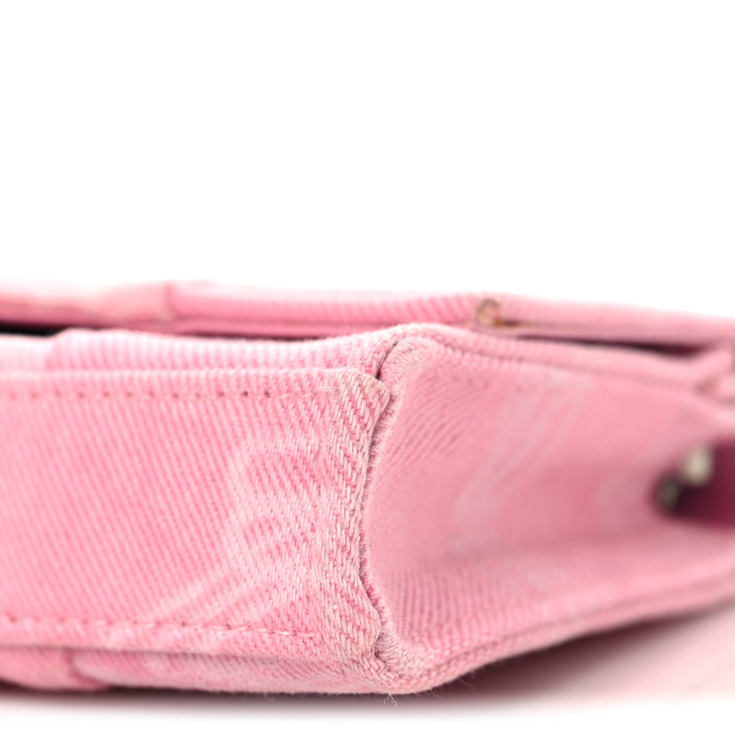 Balenciaga Denim XS Hourglass Wallet On Chain Pink 9 of 9