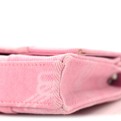 Balenciaga Denim XS Hourglass Wallet On Chain Pink 9 of 9