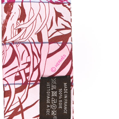 Hermes Silk Jungle Love Rainbow Twilly Fuchsia Bleu Ciel 3 of 5