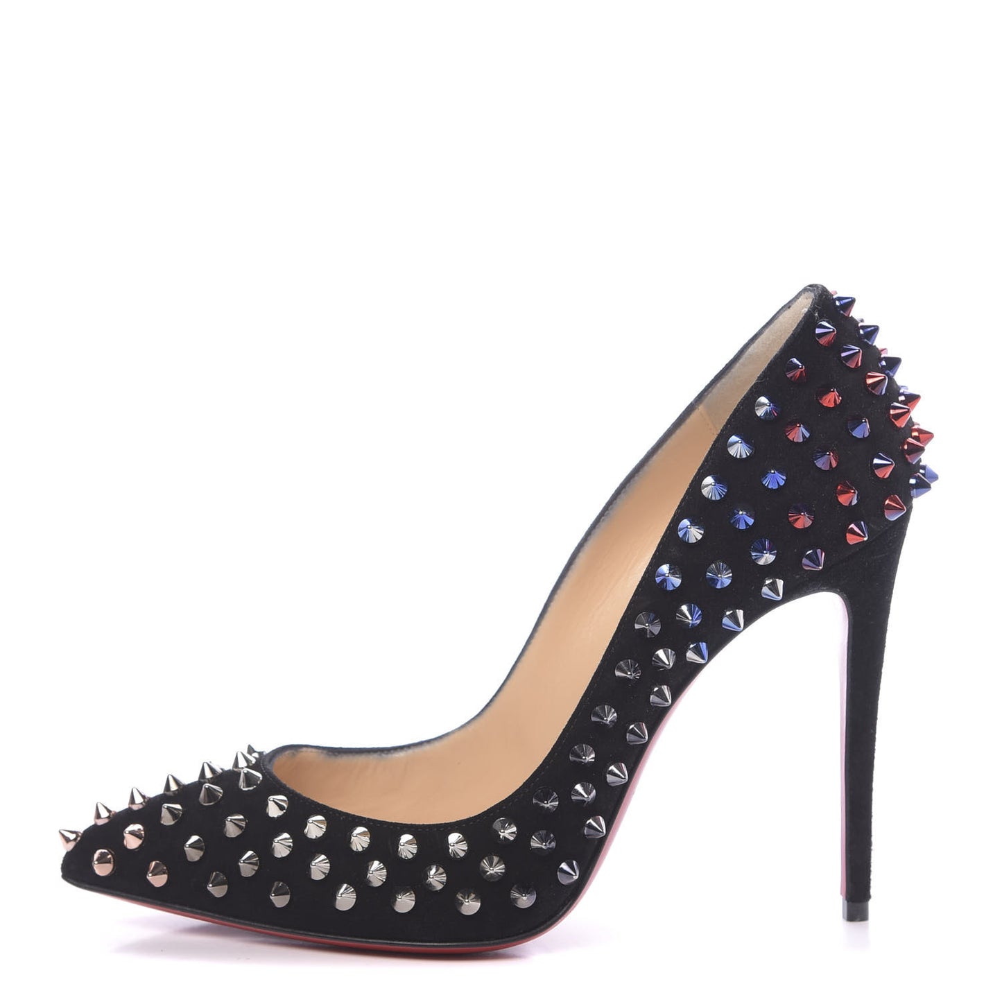 Suede Follies Spikes 100 Pumps 37 Black