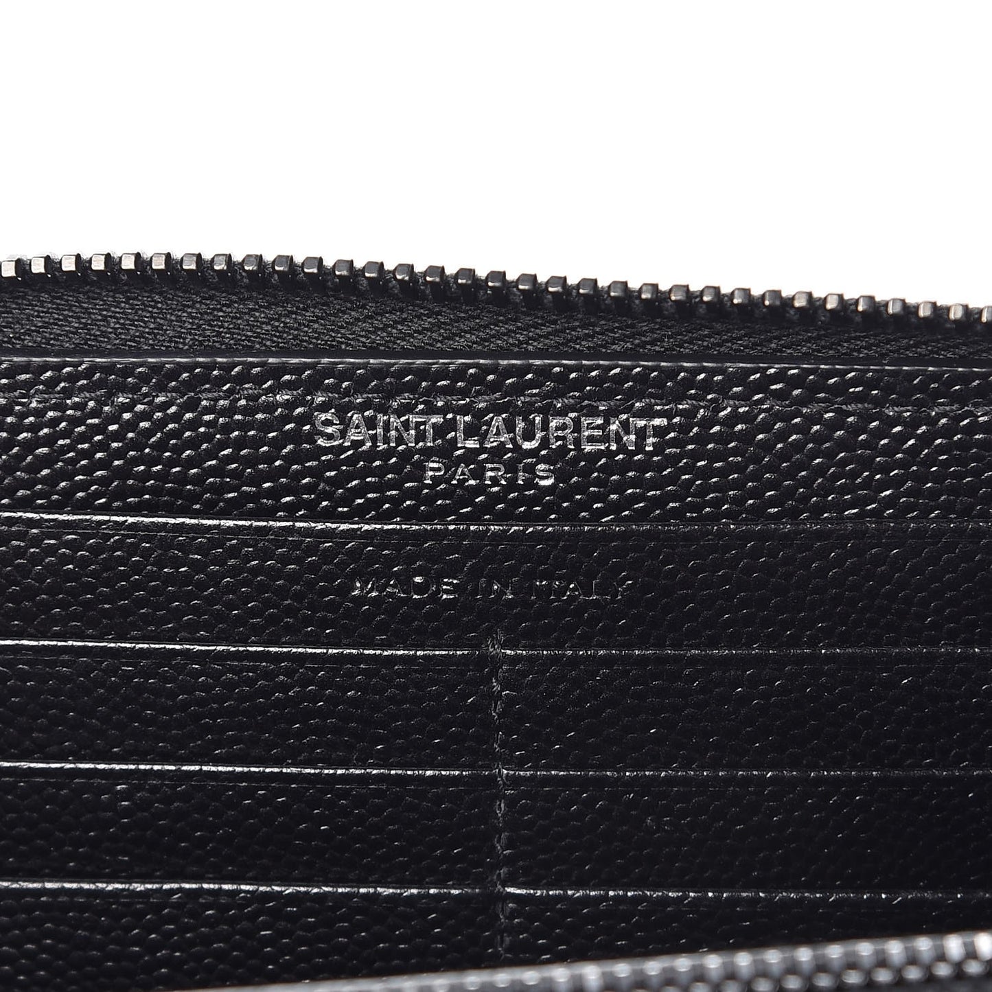 Grain De Poudre Matelasse Chevron Monogram Zip Around Wallet Black