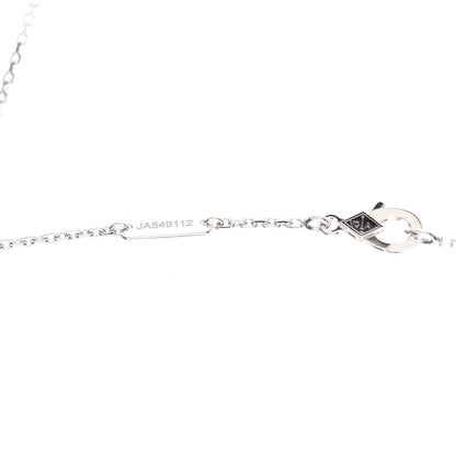 Van Cleef & Arpels 18K White Gold Mother of Pearl Vintage Alhambra Pendant Necklace 5 of 8