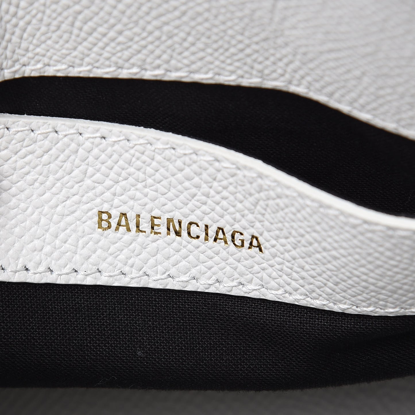 Grained Calfskin XXS Ville Top Handle Bag White Black