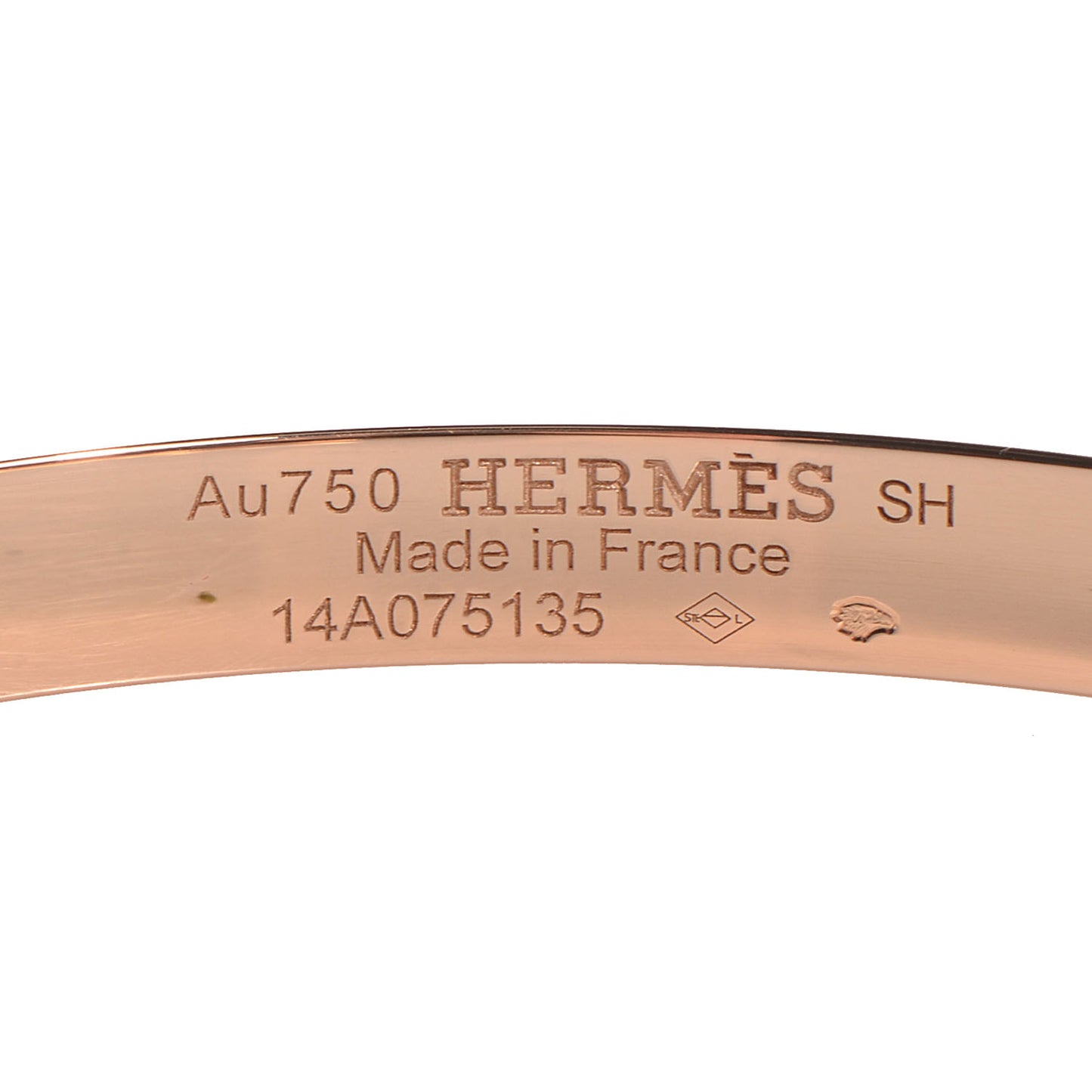 18K Rose Gold Diamond PM H D'Ancre Bracelet SH