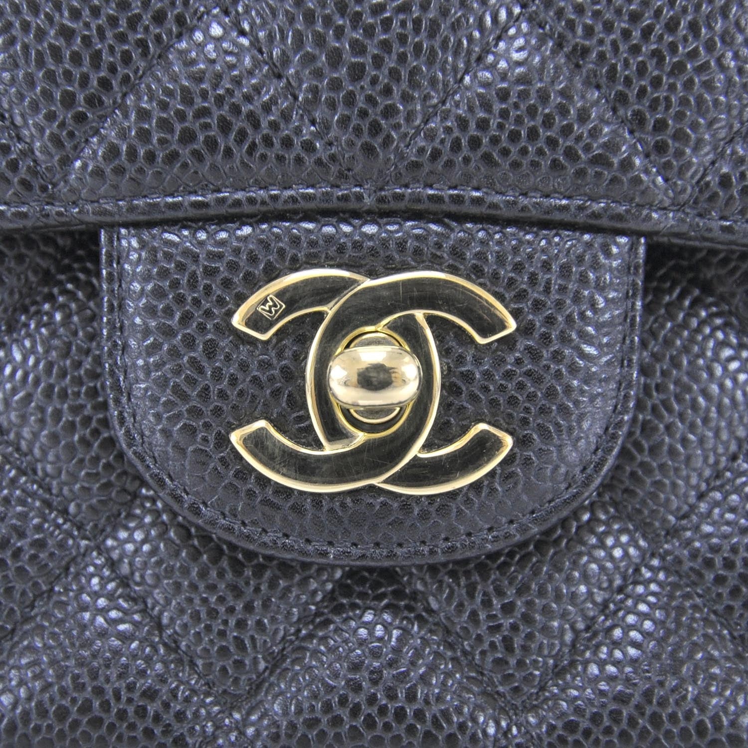 Chanel Caviar Quilted Medium Double Flap Black 7 of 11