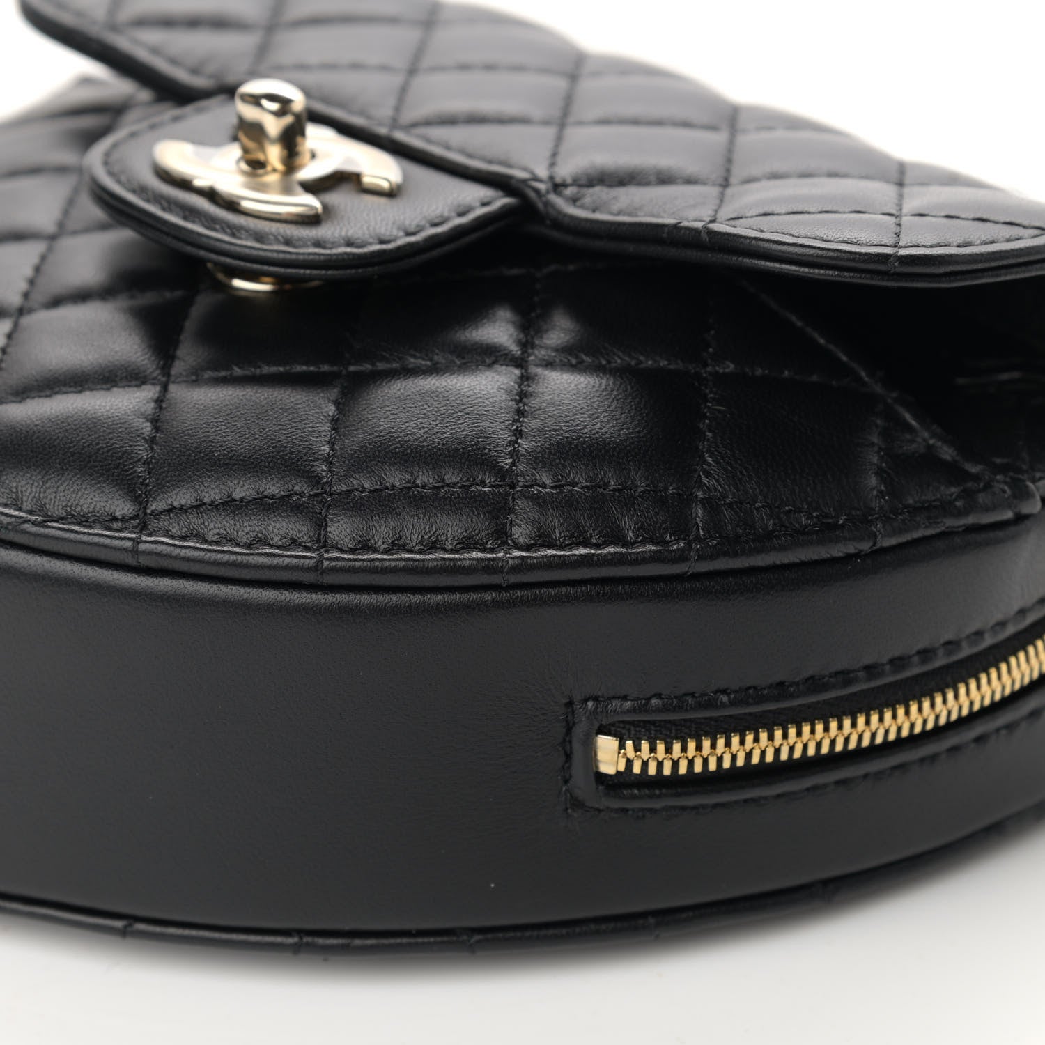 Chanel Lambskin Quilted CC In Love Heart Bag Black 10 of 12