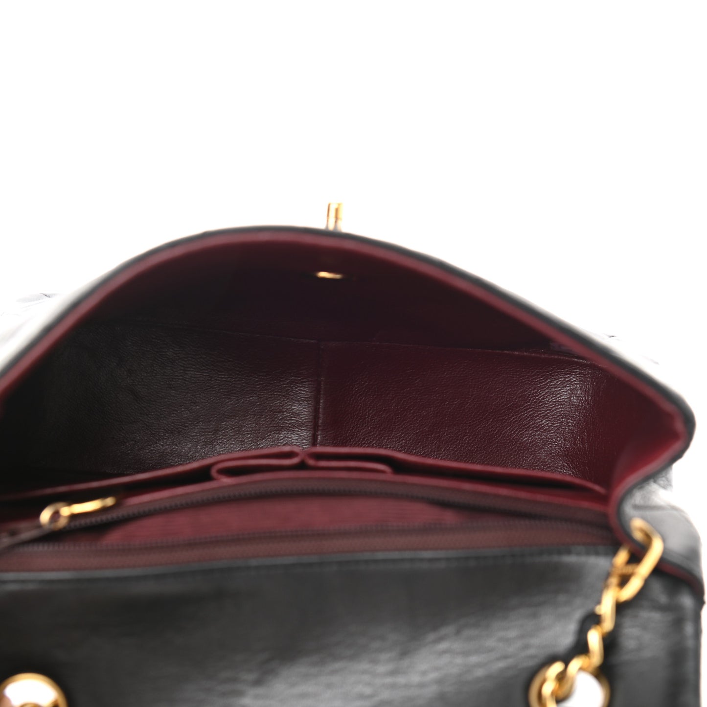 Lambskin Quilted Small Single Flap Black