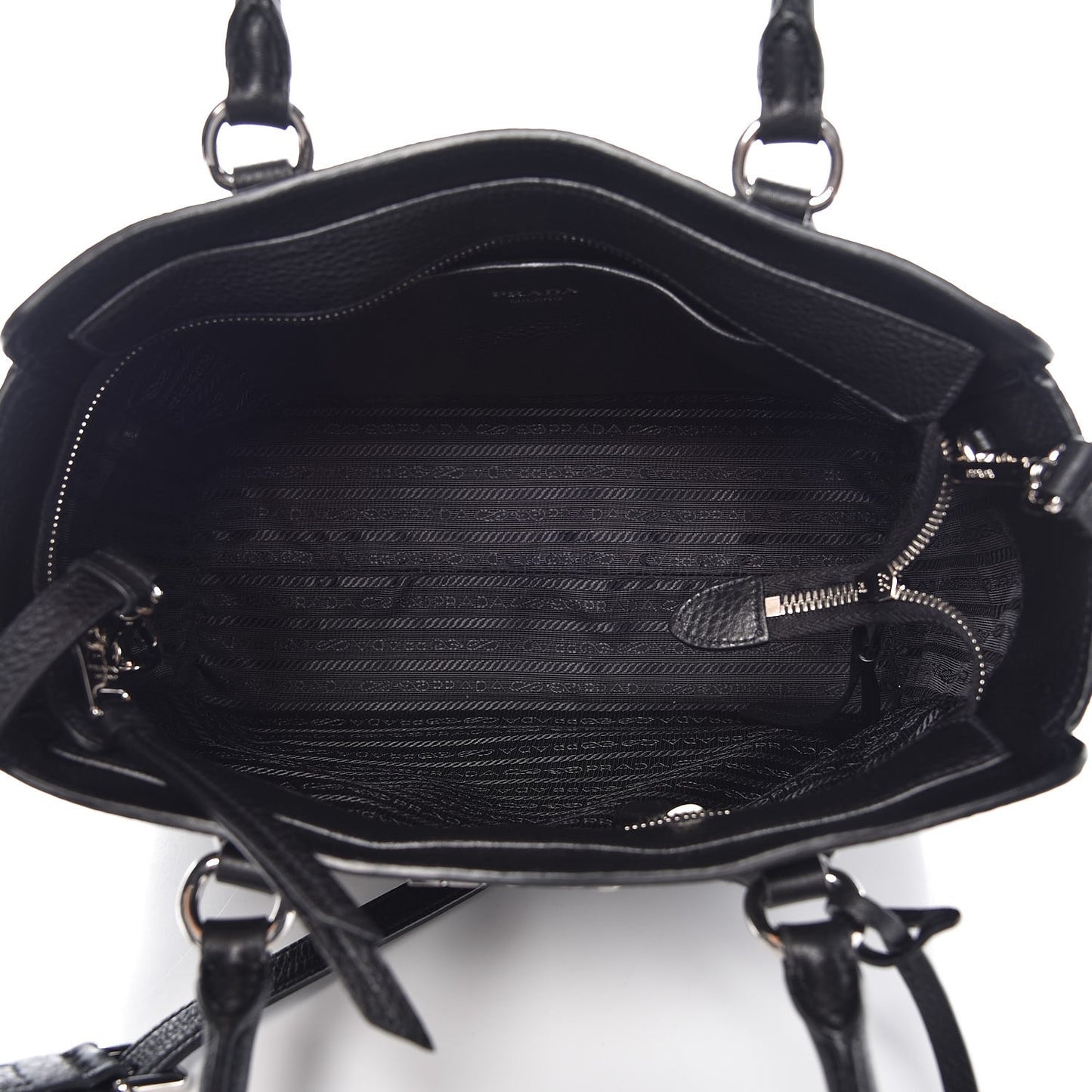 Vitello Phenix Top Handle Bag Black