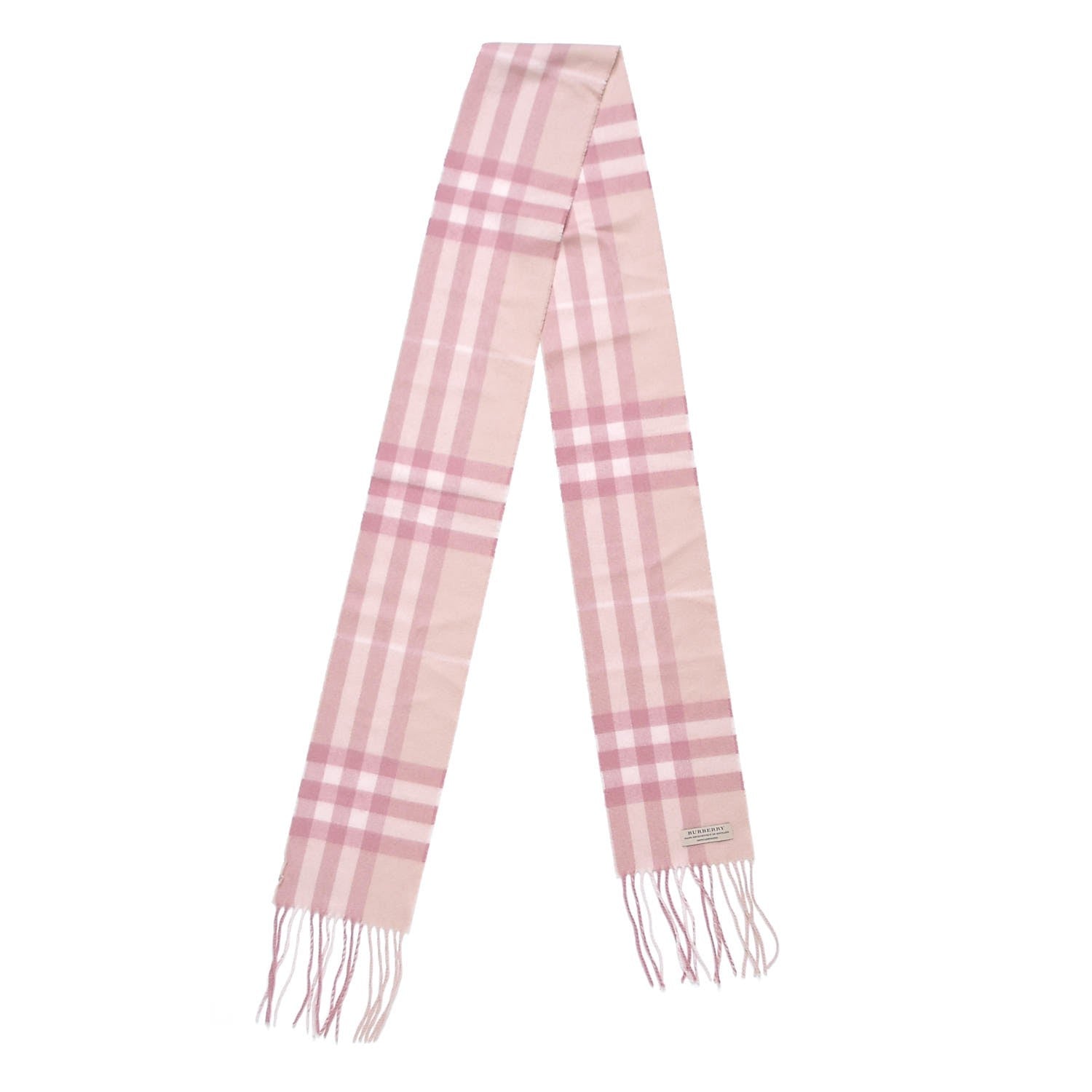 Burberry Cashmere Nova Check Scarf Pink 3 of 5