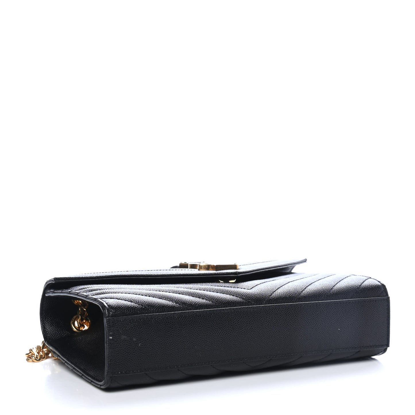 Grain De Poudre Matelasse Chevron Medium Monogram Satchel Black
