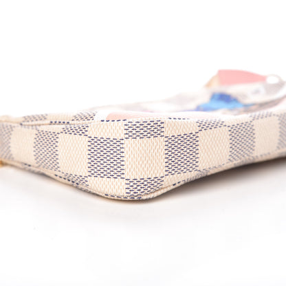 Louis Vuitton Damier Azur 2018 Christmas Animation Mini Pochette Accessories 8 of 9