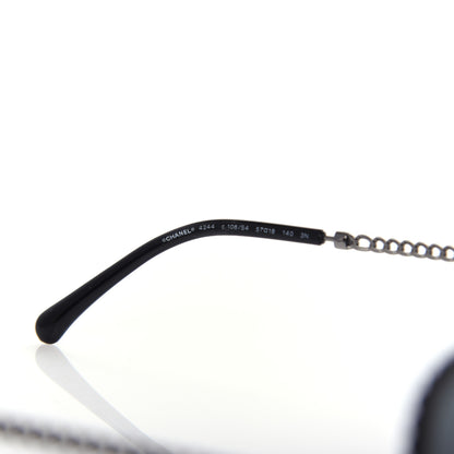 Chanel Square Removable Chain Pearl Sunglasses 4244 Black 5 of 7