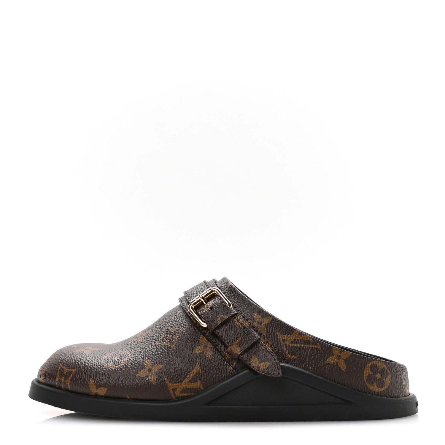 Louis Vuitton Monogram Womens LV To-Go Flat Comfort Clog 37.5 Cacao Brown 1 of 8