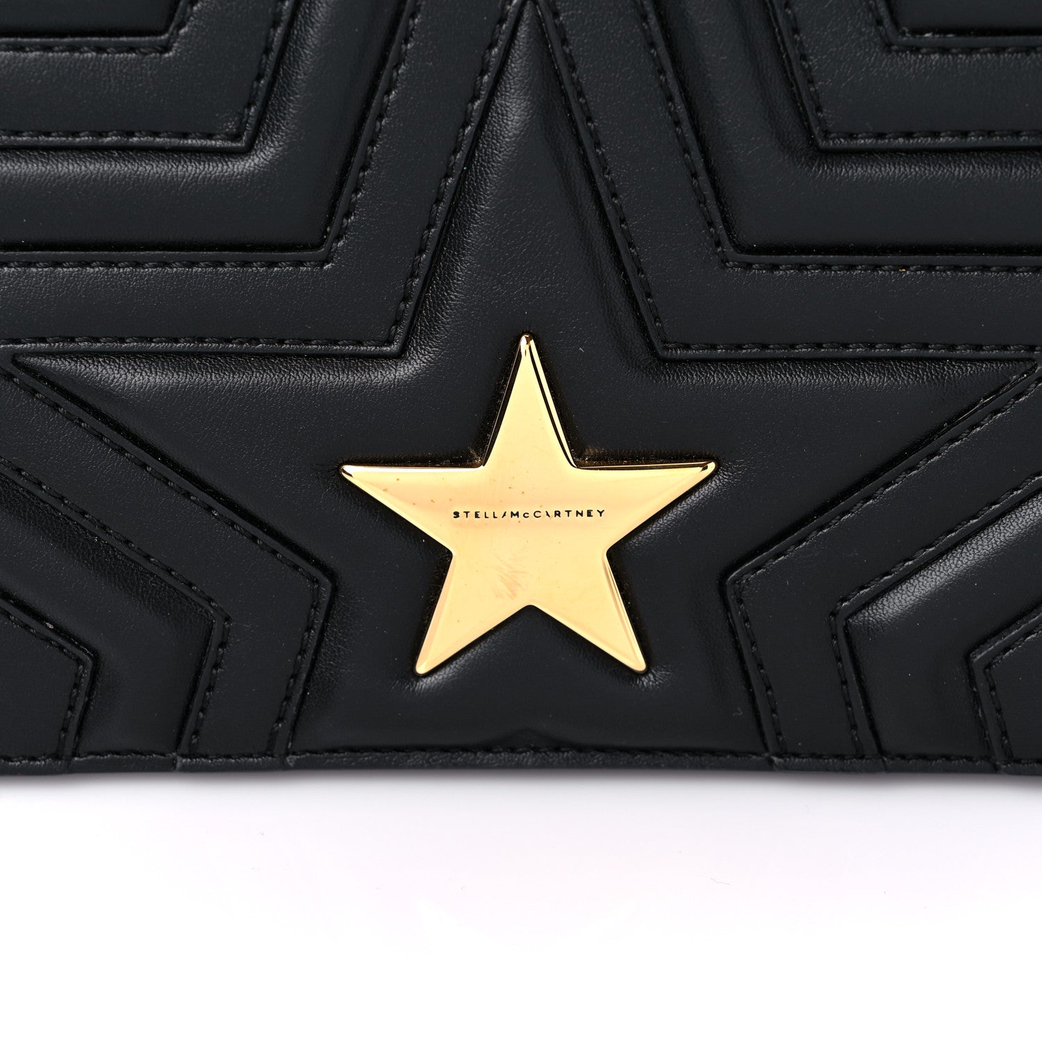 Stella McCartney Alter Nappa Star Medium Flap Shoulder Bag Black 9 of 11