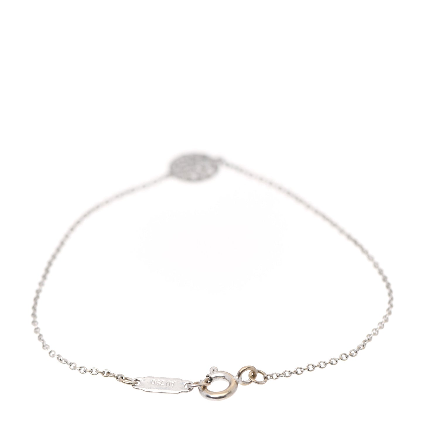 18K White Gold Diamond Disk Pave Bracelet
