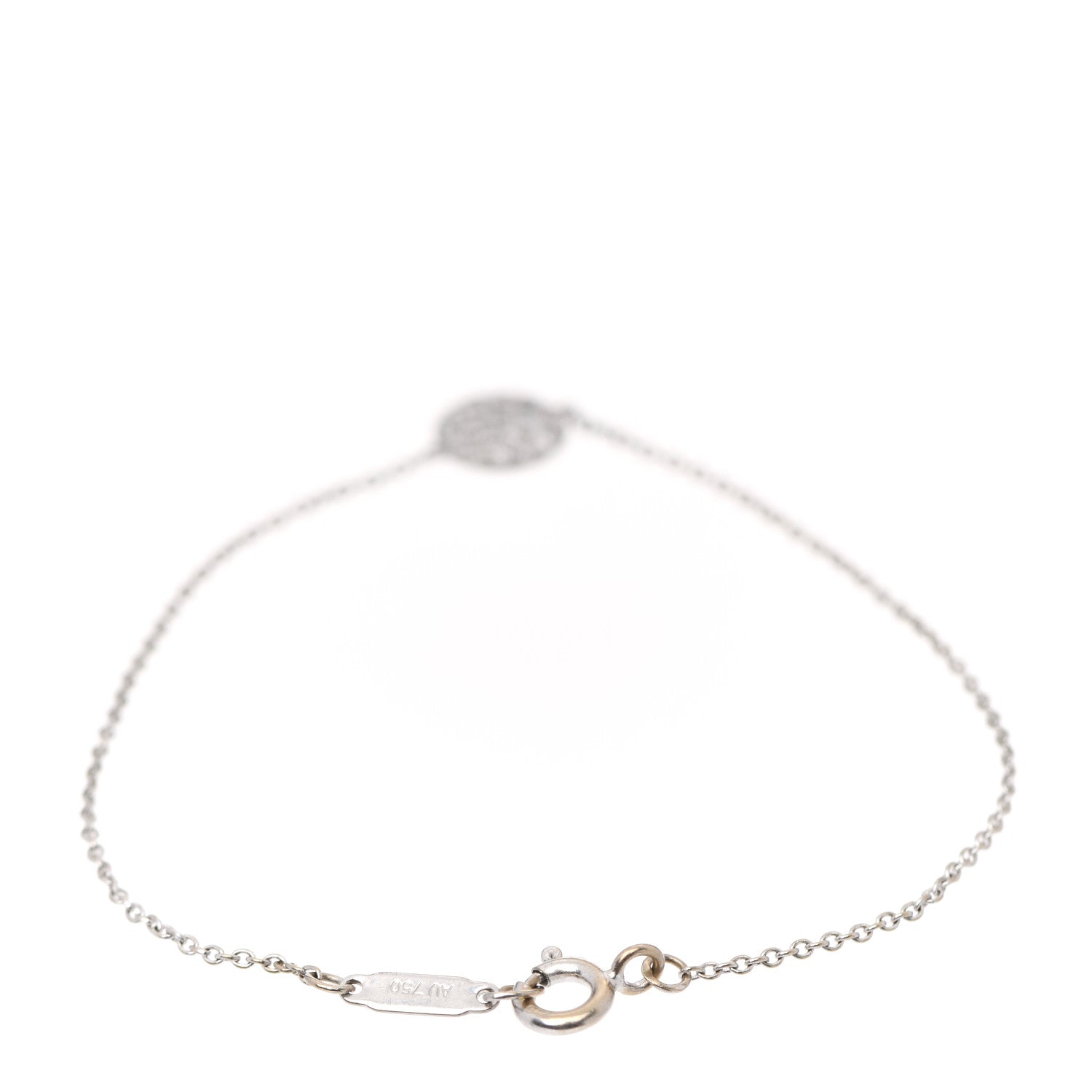 Tiffany 18K White Gold Diamond Disk Pave Bracelet 3 of 6