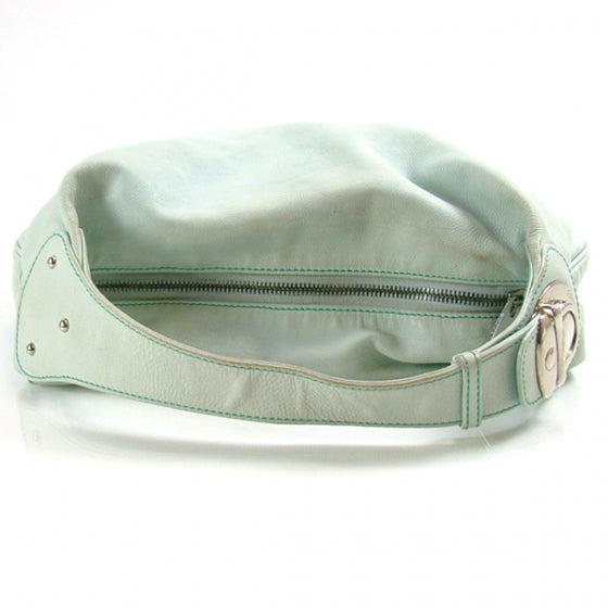 Leather Large Hobo Seafoam