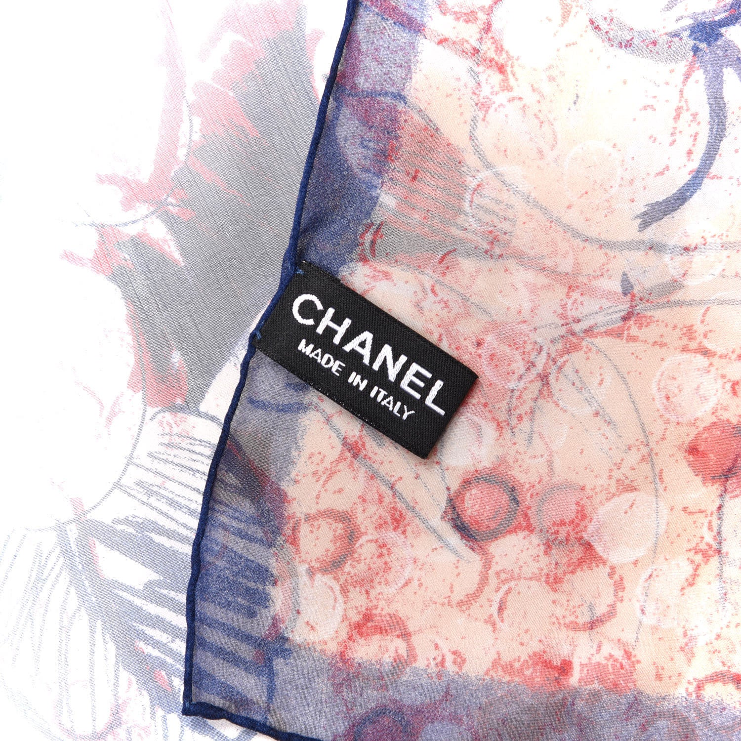 Chanel Silk CC Logo Camellia Scarf Pink 4 of 4