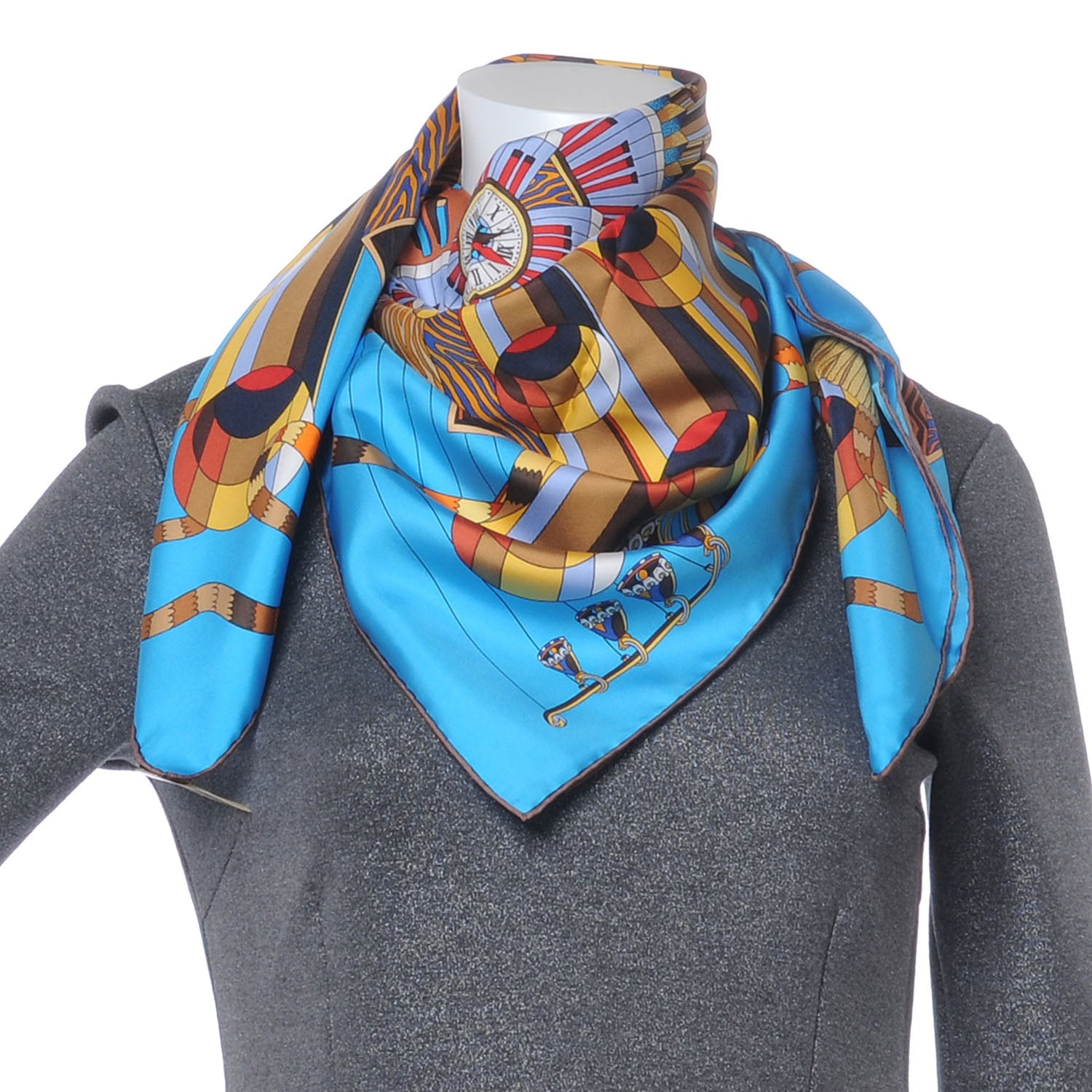 Hermes Silk Point D Orgue Scarf 90 3 of 9