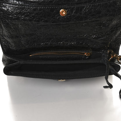 Balenciaga Agneau Classic Gold Hardware Mini Envelope Strap Clutch Black 5 of 12