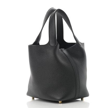 Hermes Taurillon Clemence Picotin Lock 18 PM Black 3 of 11