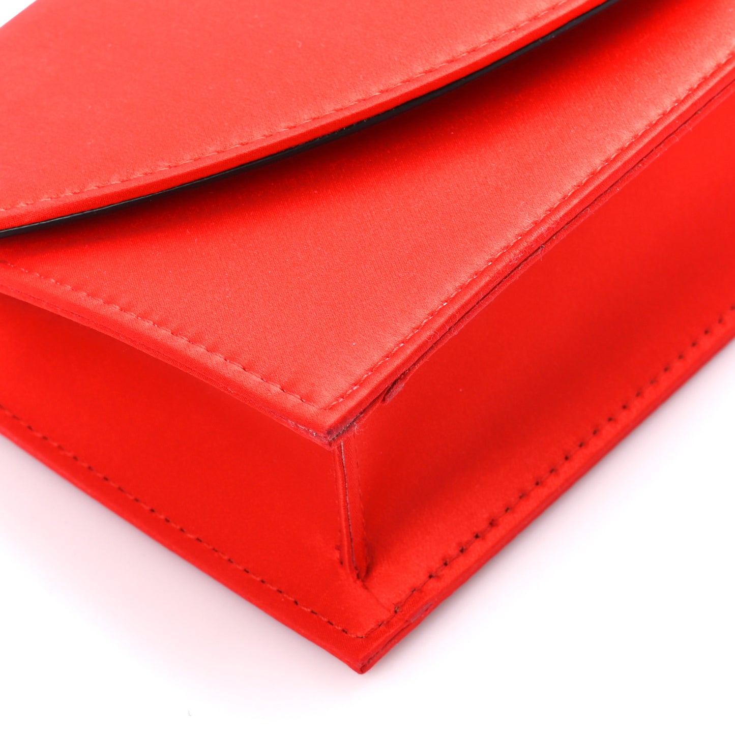 Satin Loubi54 Crossbody Clutch Red