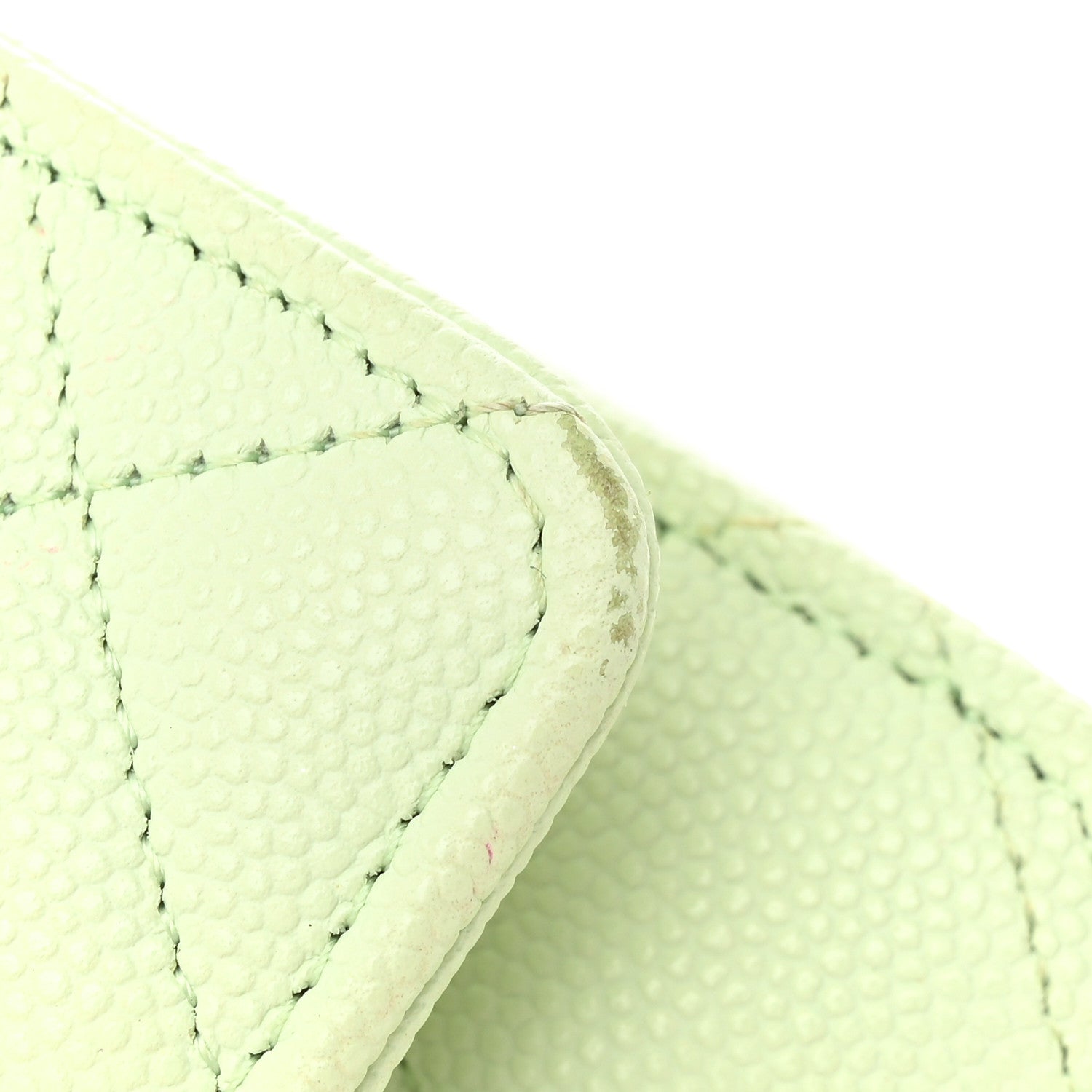 Chanel Caviar Quilted Wallet on Chain WOC Light Green 19 of 20