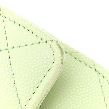 Chanel Caviar Quilted Wallet on Chain WOC Light Green 19 of 20