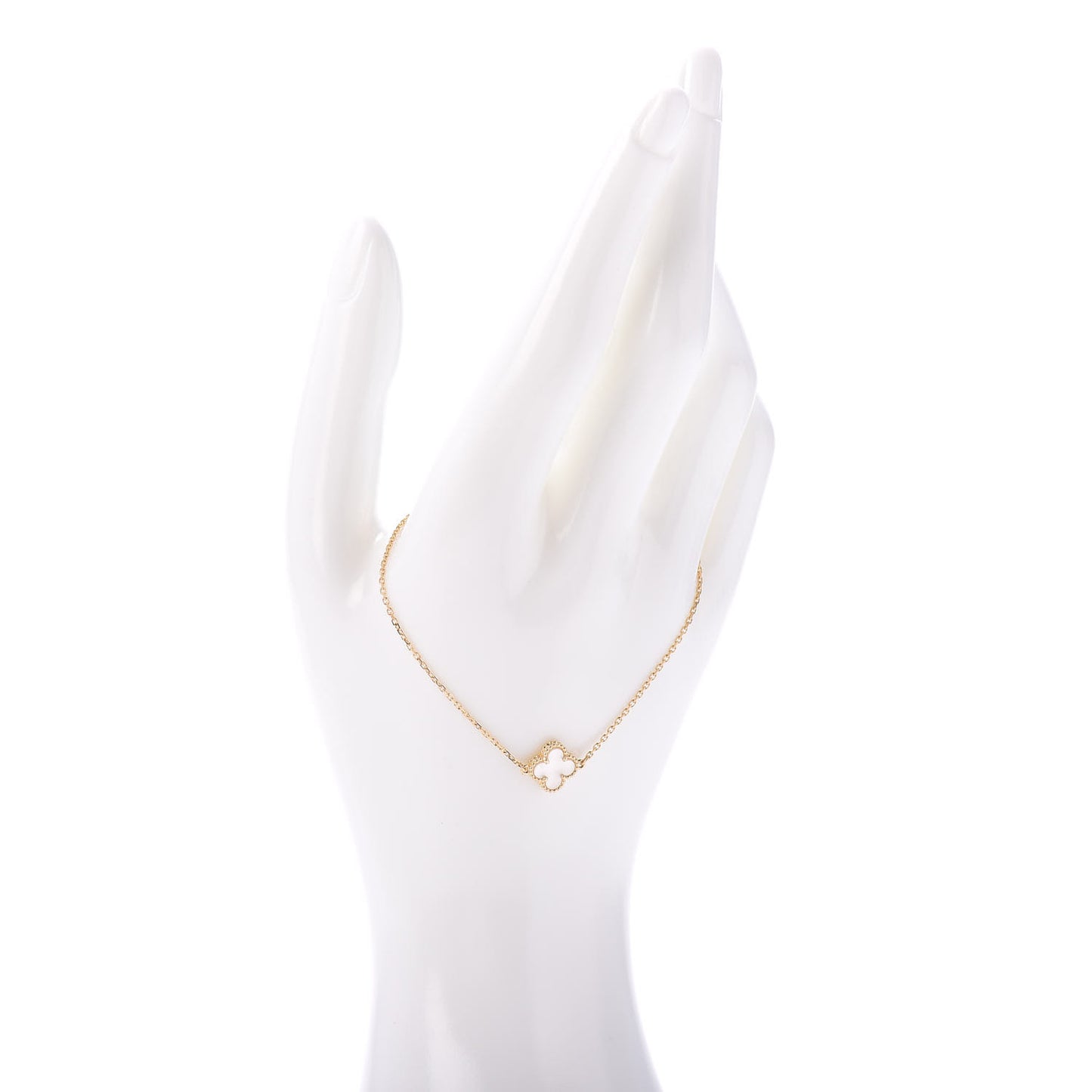 18K Yellow Gold Mother of Pearl Sweet Alhambra Bracelet