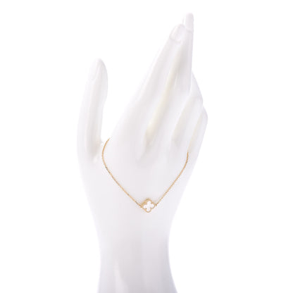 Van Cleef & Arpels 18K Yellow Gold Mother of Pearl Sweet Alhambra Bracelet 2 of 4
