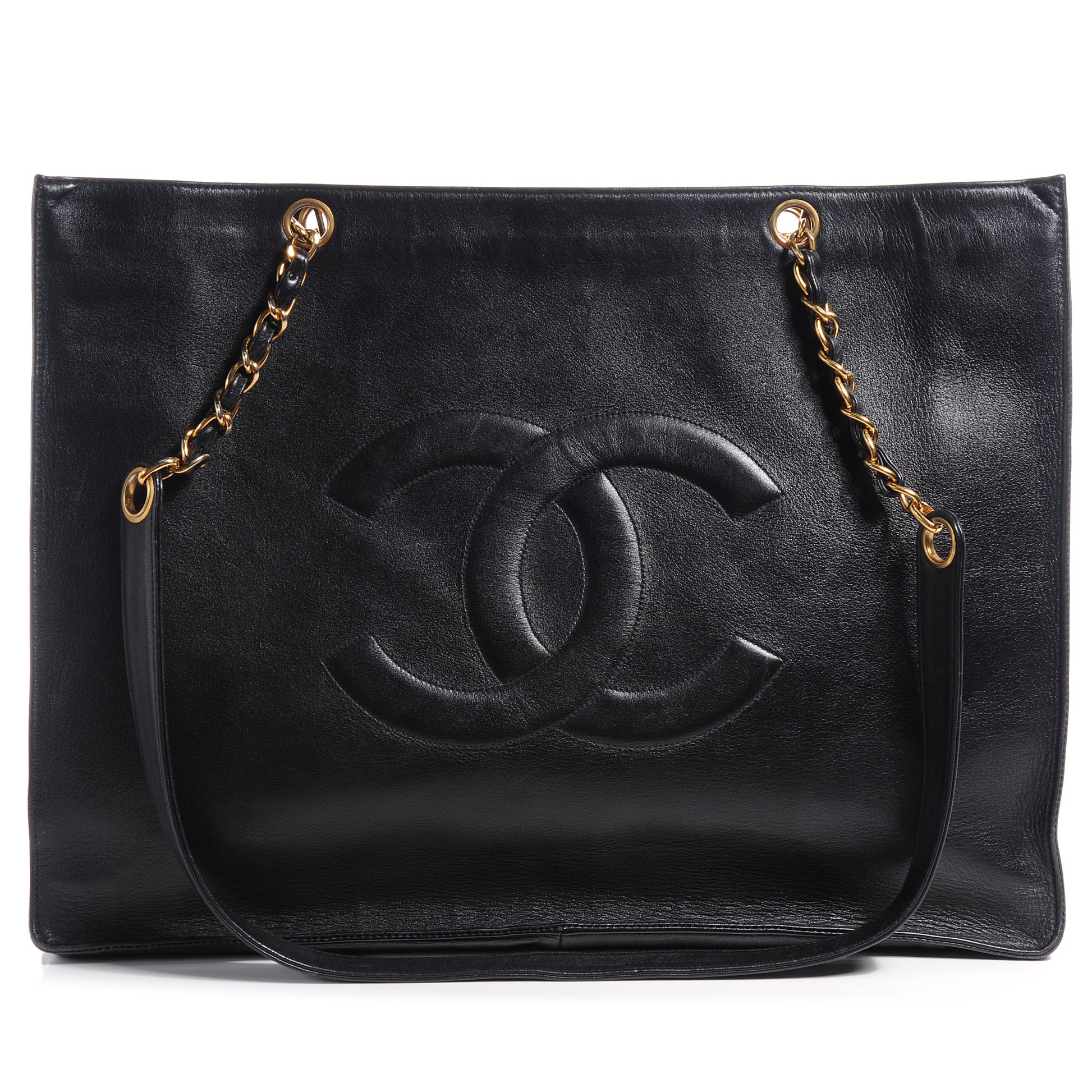 Chanel Lambskin Jumbo CC Shoulder Bag Black 1 of 8