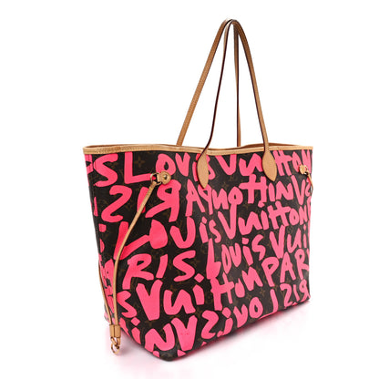 Louis Vuitton Monogram Graffiti Neverfull GM Fuchsia 3 of 12