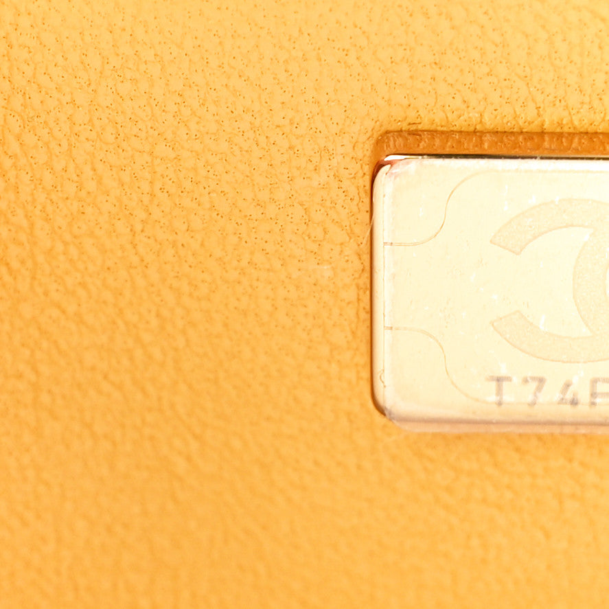 Lambskin Quilted Extra Mini Flap Bag Yellow