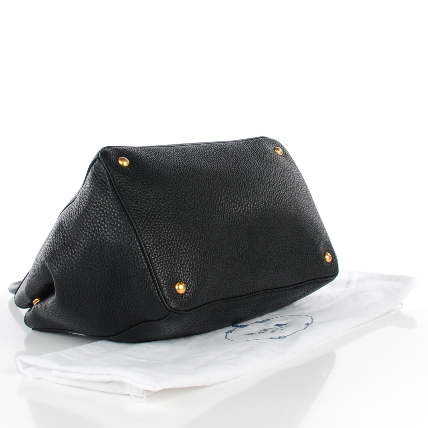 Prada Vitello Daino Tote Nero Black 4 of 9
