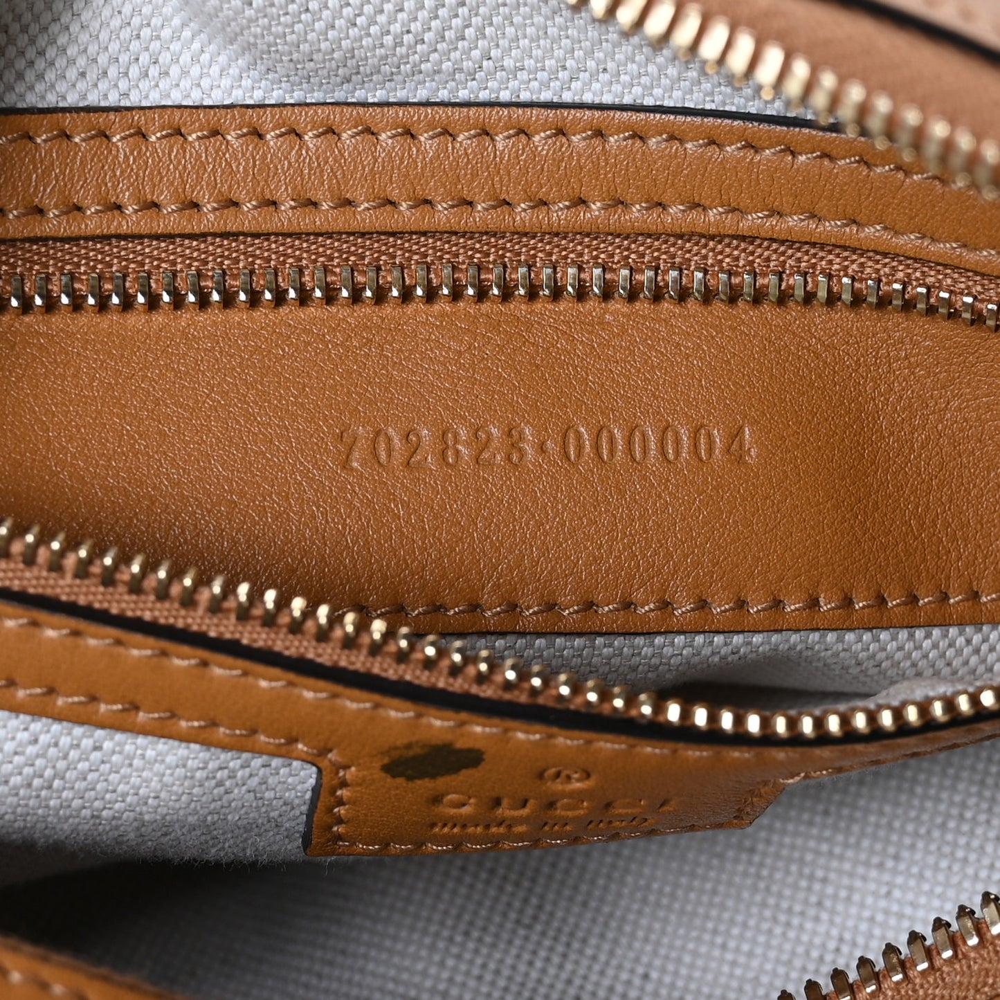 Aria Calfskin Web Large Attache Shoulder Bag Dark Orange