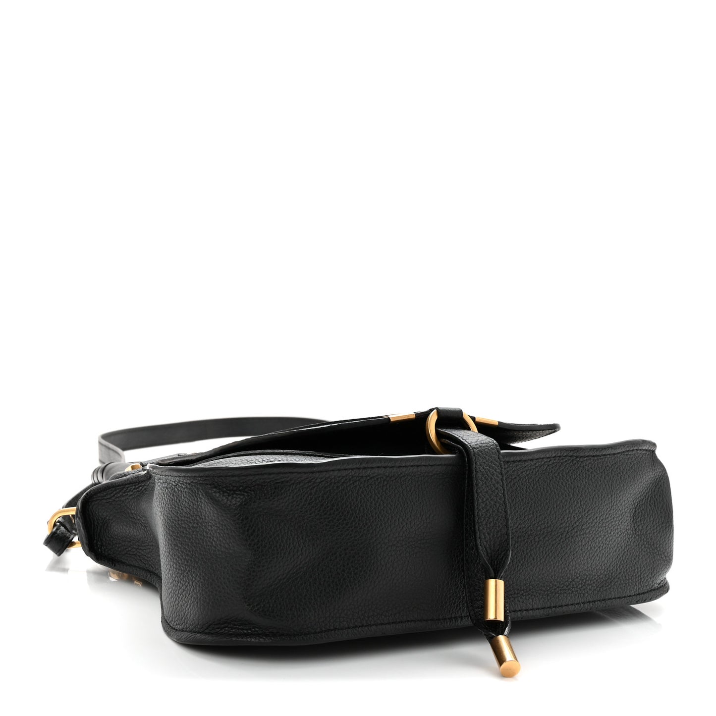 Calfskin Small Marcie Satchel Black
