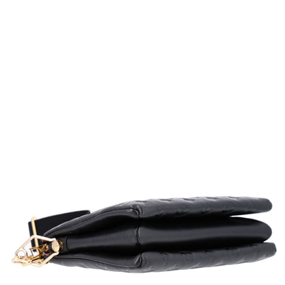 Louis Vuitton Lambskin Embossed Monogram Coussin PM Black 5 of 11