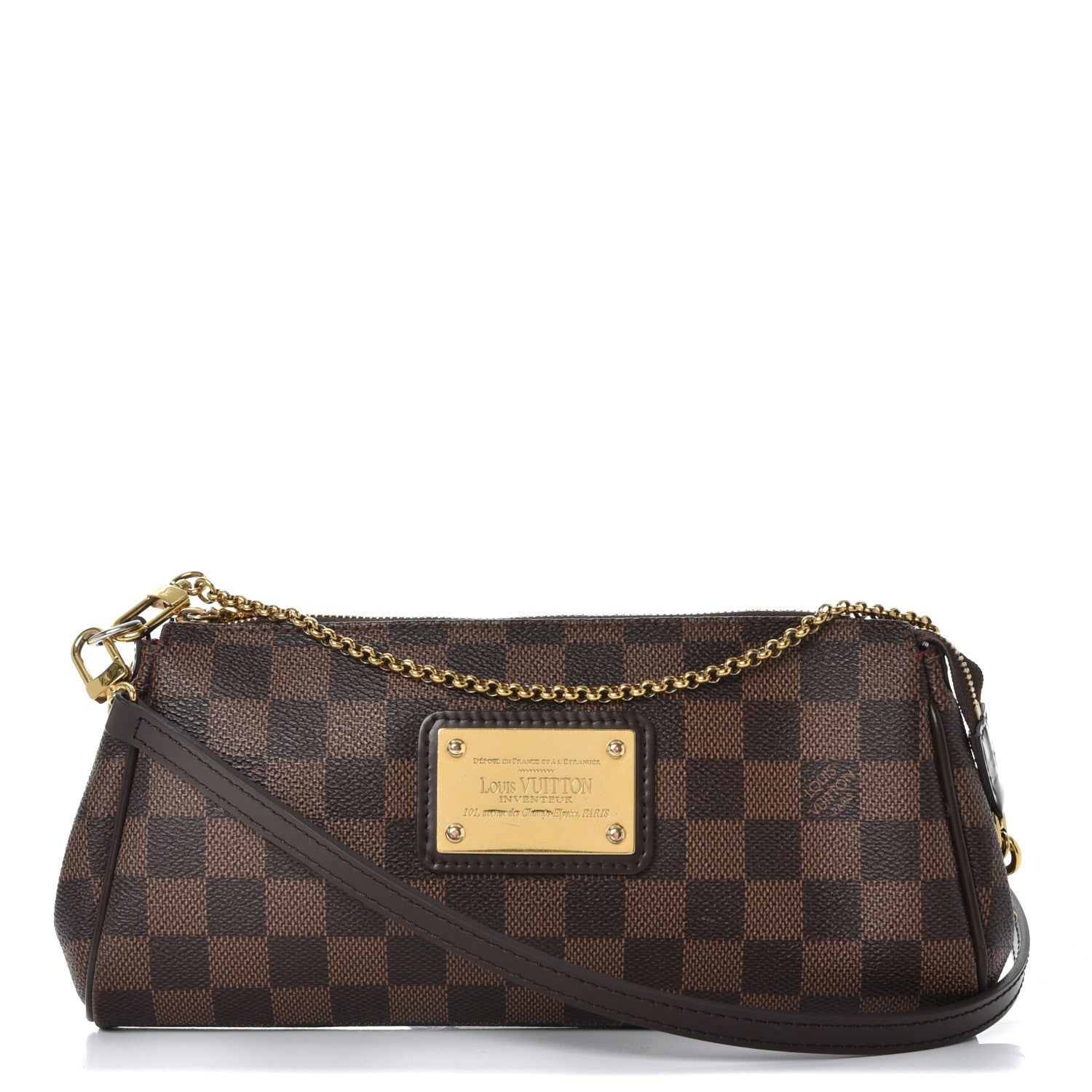 Louis Vuitton Damier Ebene Eva Clutch 1 of 8