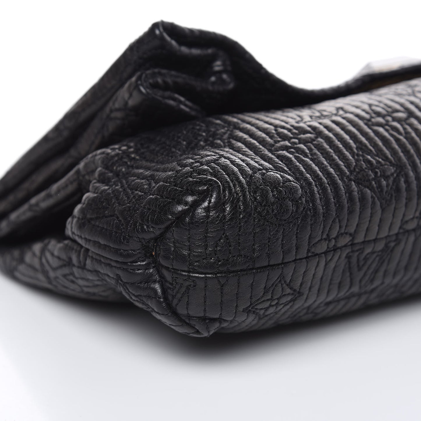 Calfskin Quilted Monogram Altair Clutch Black