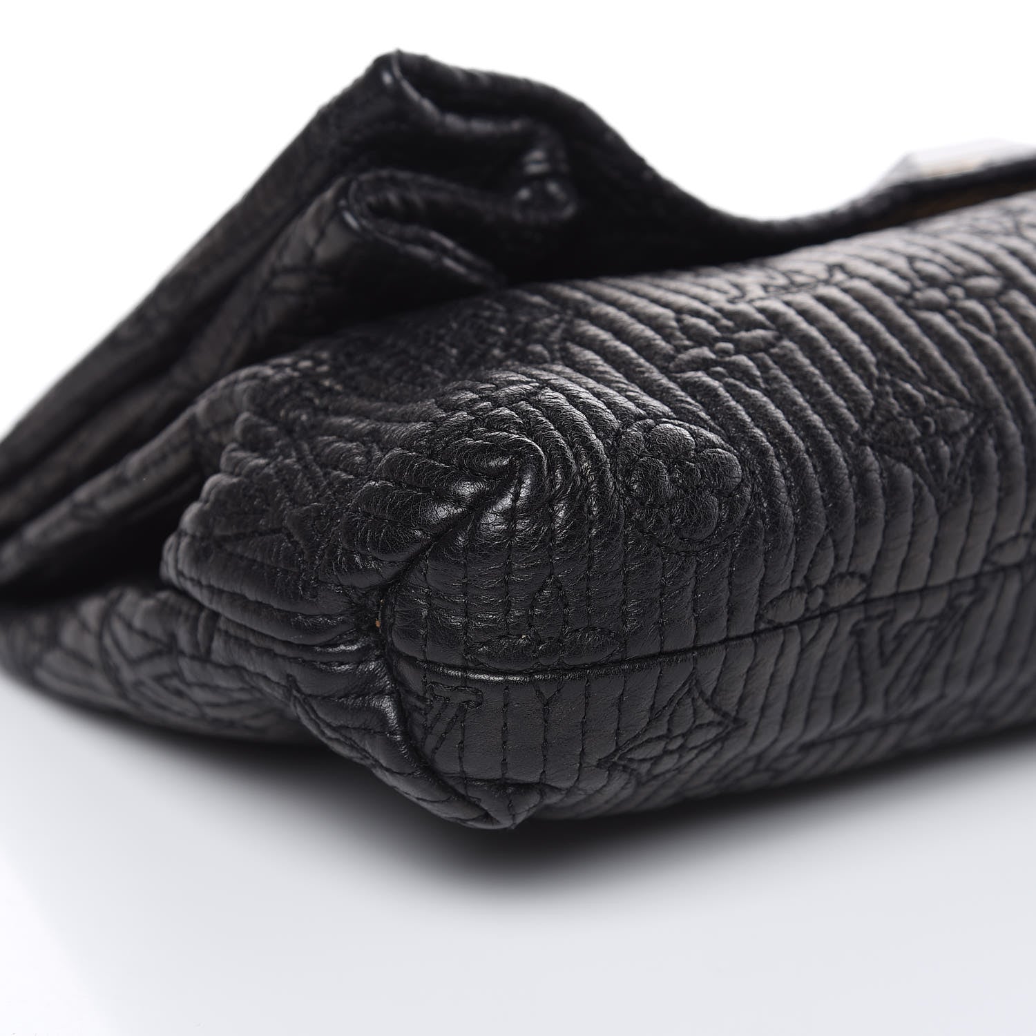 Louis Vuitton Calfskin Quilted Monogram Altair Clutch Black 7 of 8