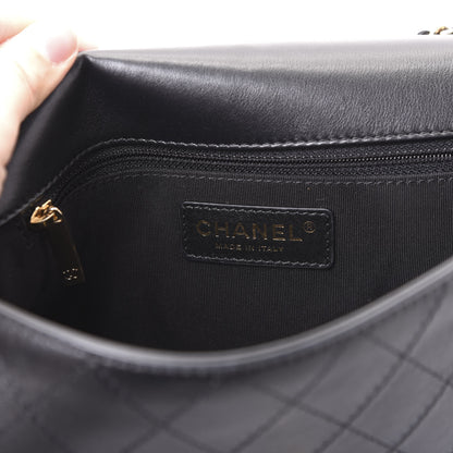 Chanel Calfskin Stitched Medium Covered CC Flap Bag Black 7 of 10