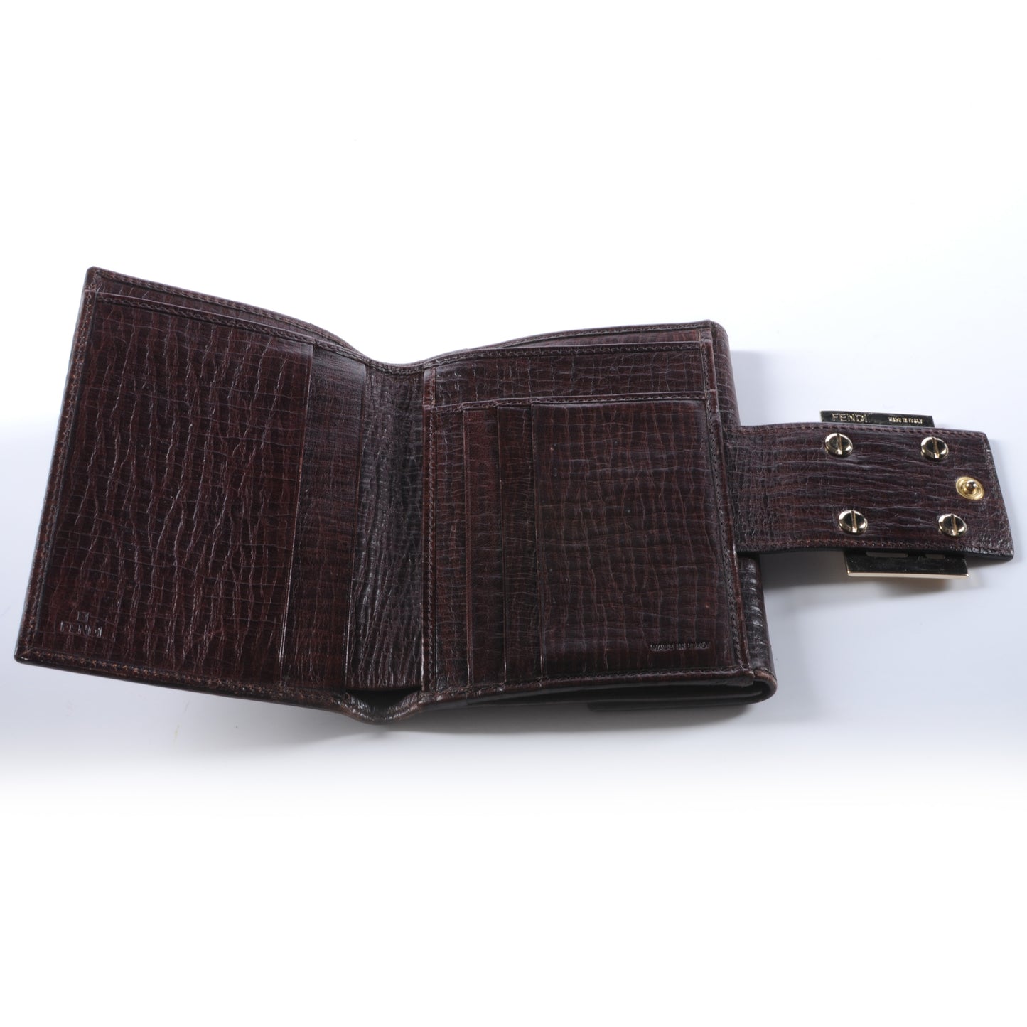 Zucchino Vitello Compact Wallet Mogano Panna Bruciato