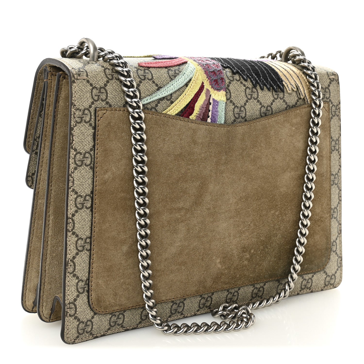 Gucci GG Supreme Monogram Embroidered Medium Dionysus Shoulder Bag Taupe 3 of 11