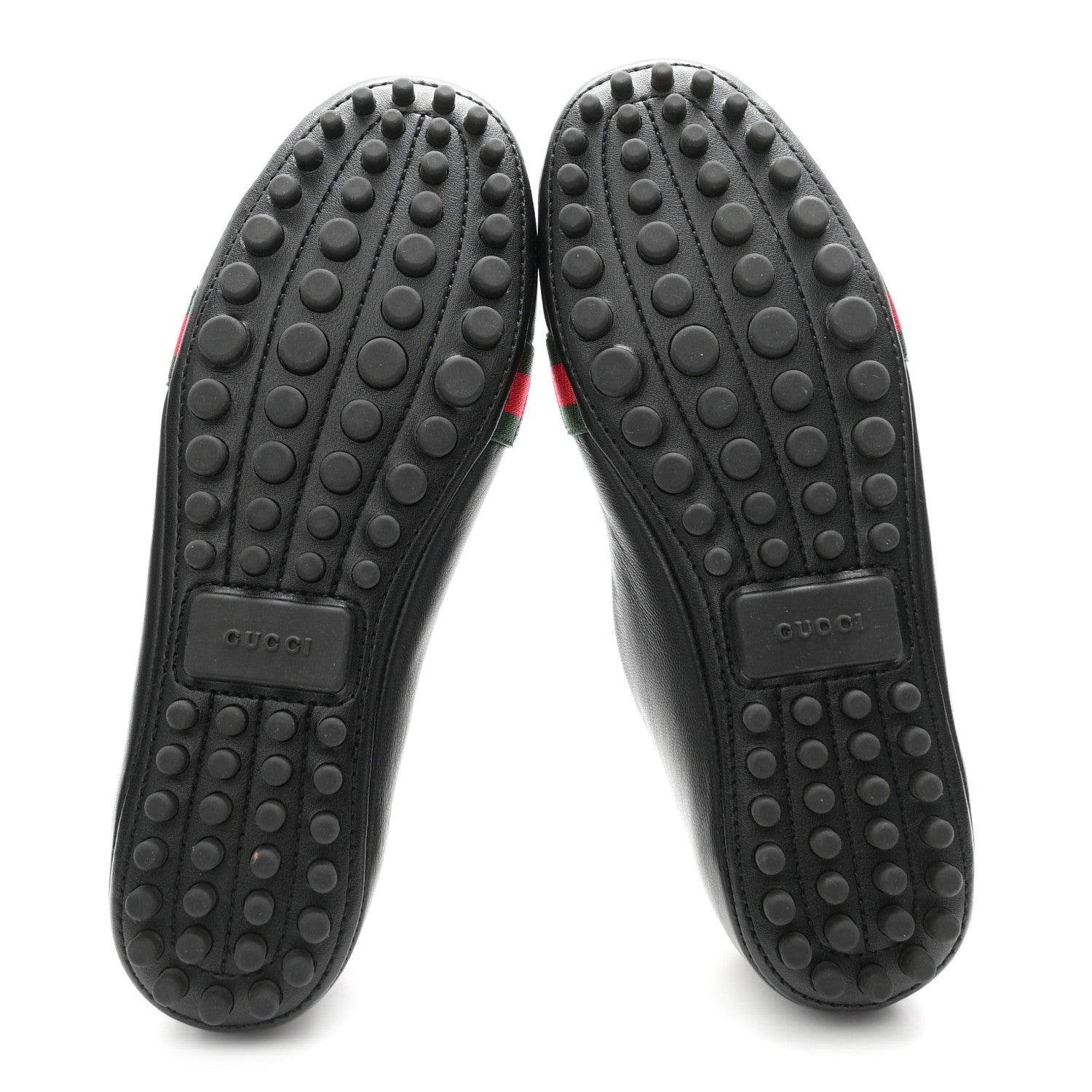 Gucci Calfskin Bayadere Bee Ballerina Flats 35.5 Black 6 of 10