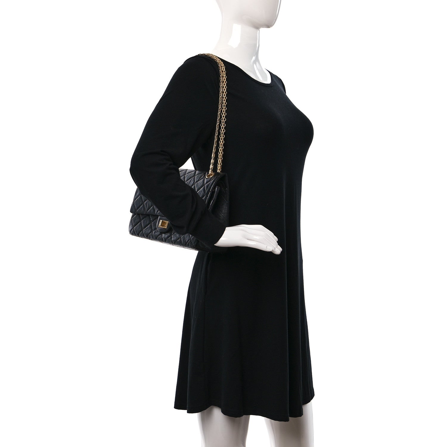 Chanel Aged Calfskin Quilted 2.55 Reissue 226 Flap Black 2 of 12