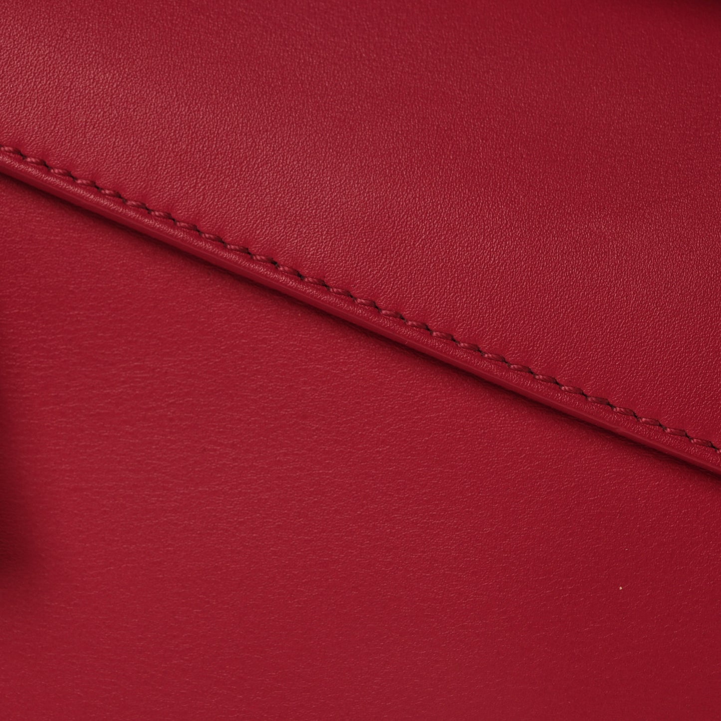 Satin Calfskin Monochrome Small Puzzle Edge Bag Ruby Red Glaze