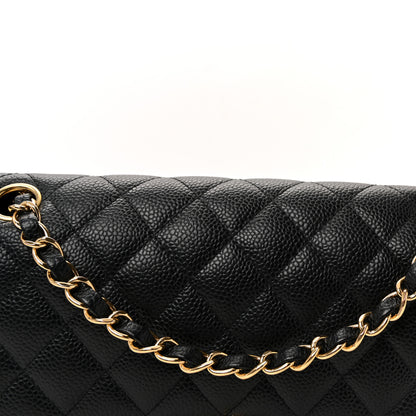 Chanel Caviar Quilted Medium Double Flap Black 8 of 10